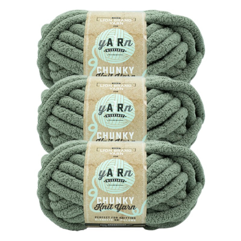 Jumbo Chenille Yarn for Arm-Knitting - 3 Pack, Multiple Colors, 28 yd