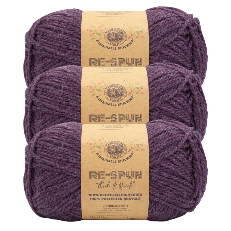 Super Bulky Recycled Polyester Yarn 3 Pack - Thick & Quick Crafting Fiber