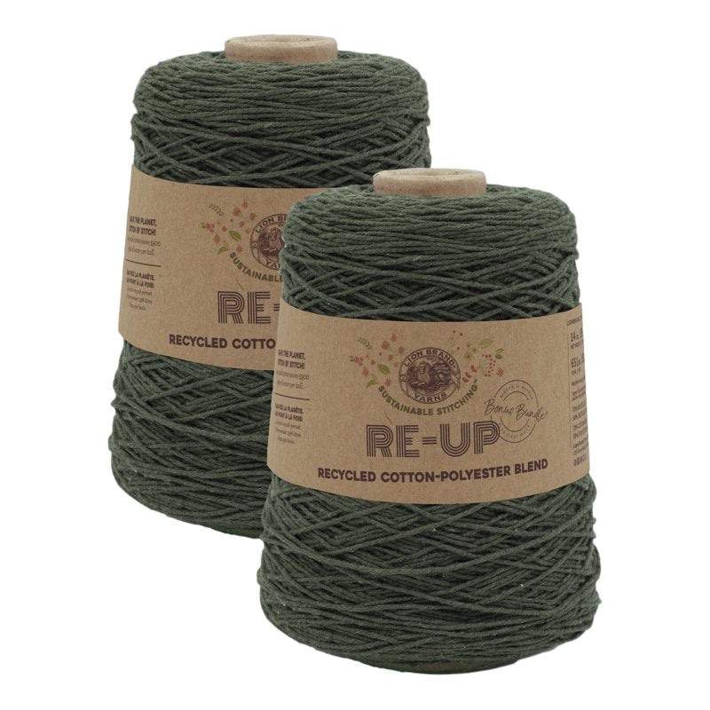 Eco-Friendly Recycled Cotton & Polyester Yarn Bundle - Medium Weight, 651 Yards