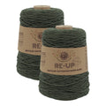 Eco-Friendly Recycled Cotton & Polyester Yarn Bundle - Medium Weight, 651 Yards