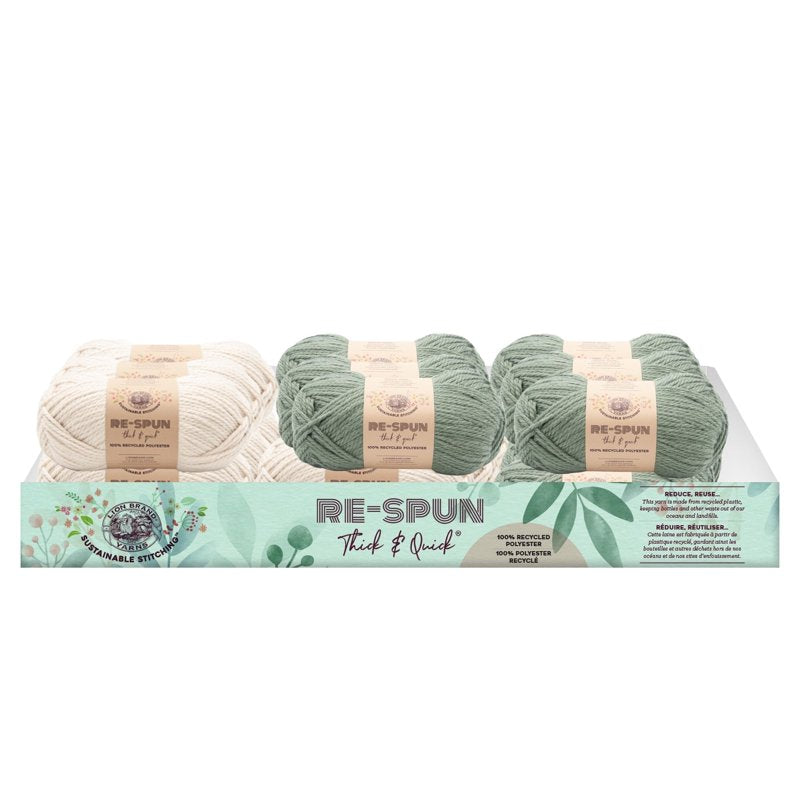 ReSpun Thick & Quick Recycled Polyester Yarn Assorted Colors - 18 Skeins