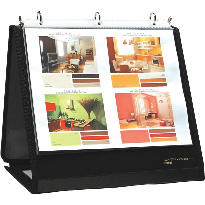 Round Ring Easel Binder for Presentations & Displays, Black