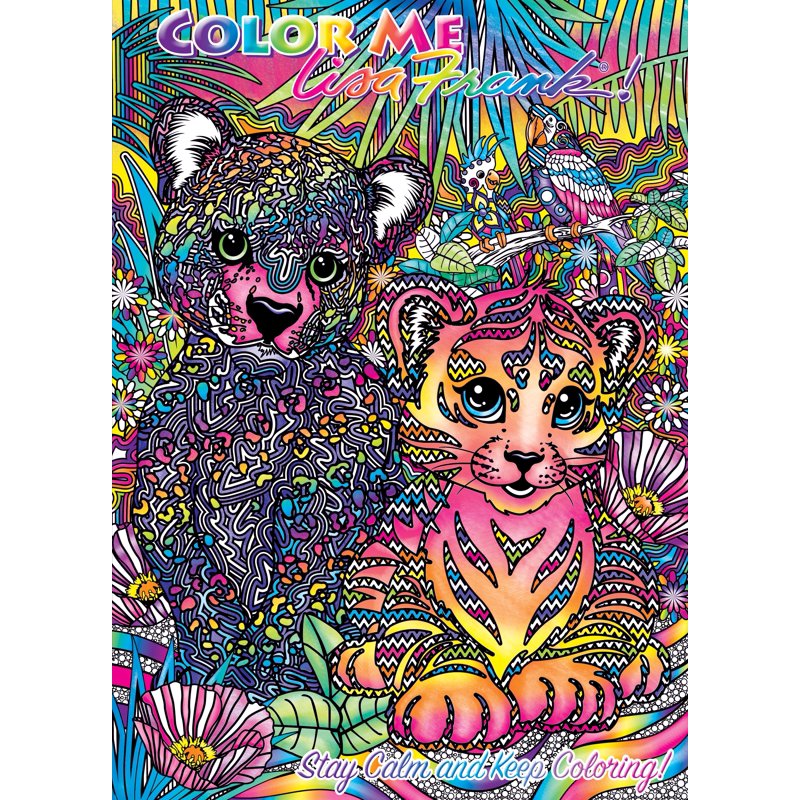 Lisa Frank Coloring Book - 40 Intricate Pages for Kids & Adults, Stress Relief, Paperback
