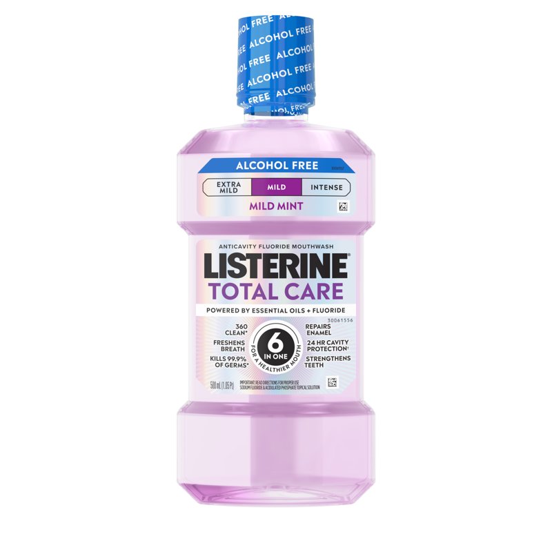 Alcohol-Free Mild Mint Mouthwash for Fresh Breath & Cavity Prevention - 16.9 fl oz