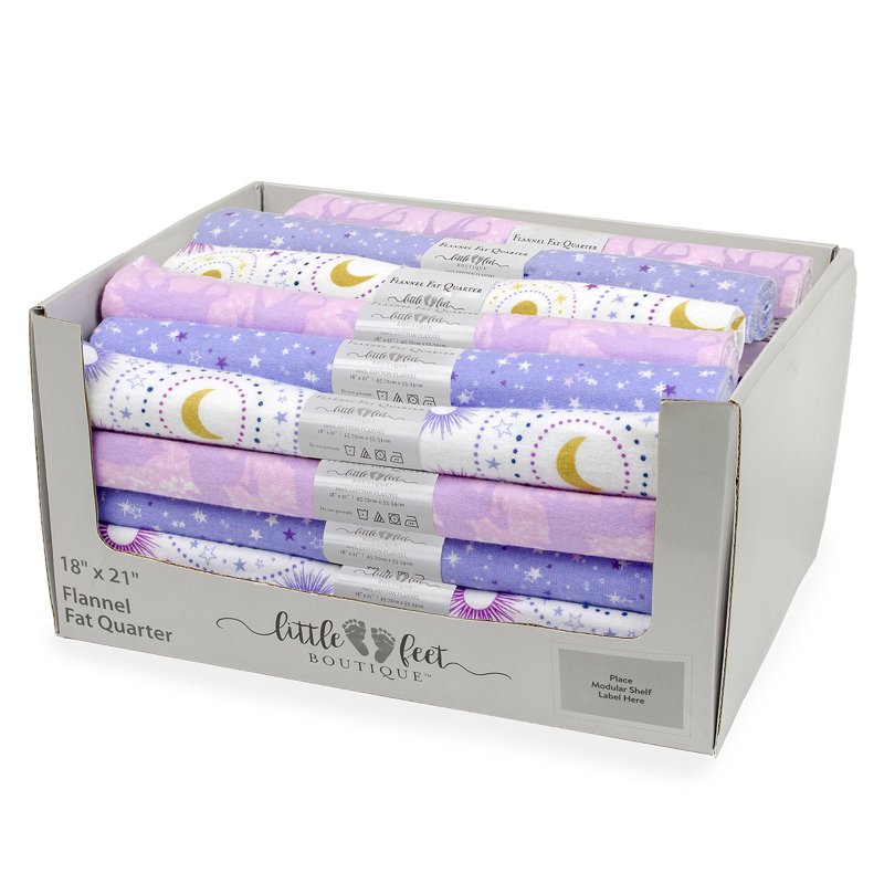 Out of This World Baby Quilt Fabric Set - 3 Cotton Flannel Designs, 18x21 Inches