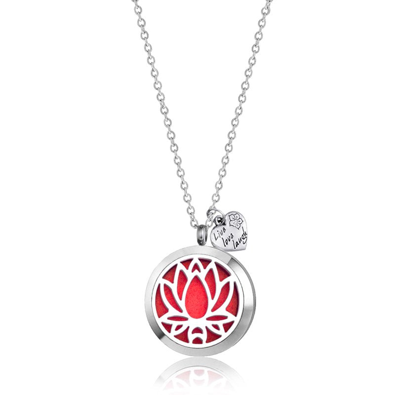Aromatherapy Necklace with Essential Oil Diffuser Charm and Gift Set for Women