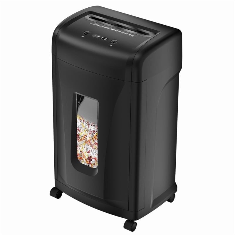 Heavy Duty Cross Cut Paper Shredder with 22 Sheet Capacity and Large Bin for Office Security