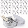 200PCS Metal Alloy Lobster Clasp Hooks for Jewelry Making - 12mm x 6mm, Nickel Finish