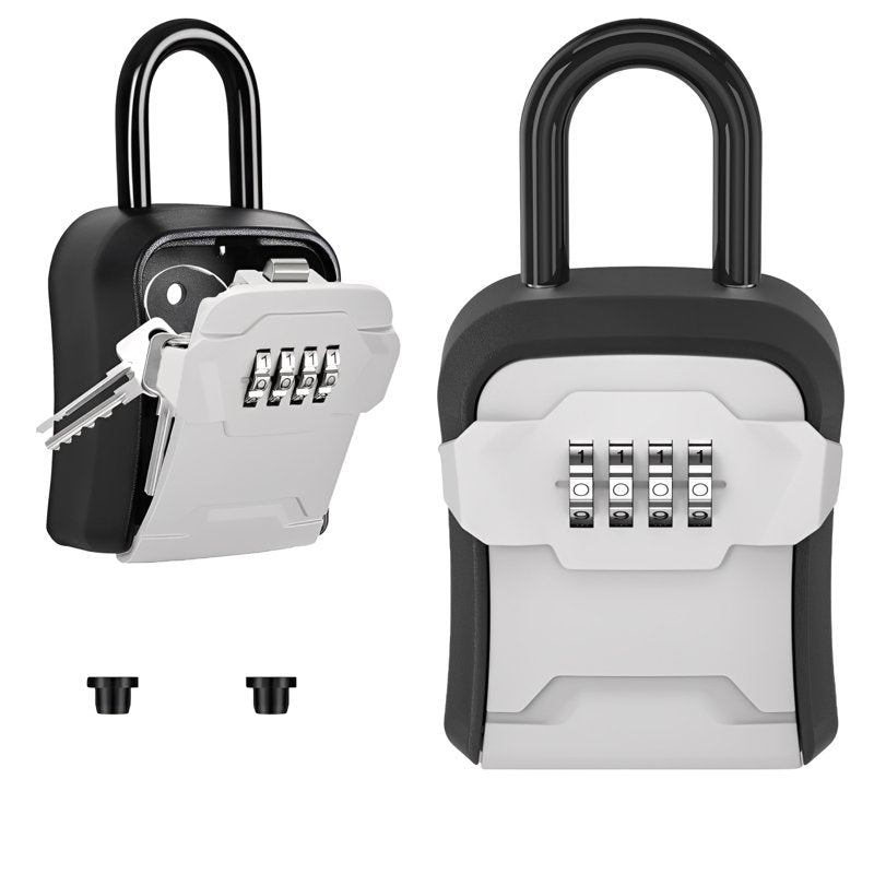 Portable Wall Mount Lock Box with Resettable 4-Digit Code for Keys and Security