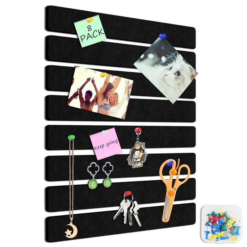 Self-Adhesive Felt Cork Board Strips for Walls, Office & Home Organization