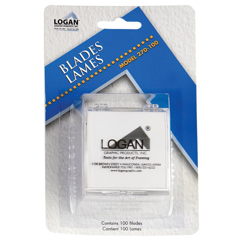 Logan #270 Mat Cutter Blades 100-Pack for Precision Cutting