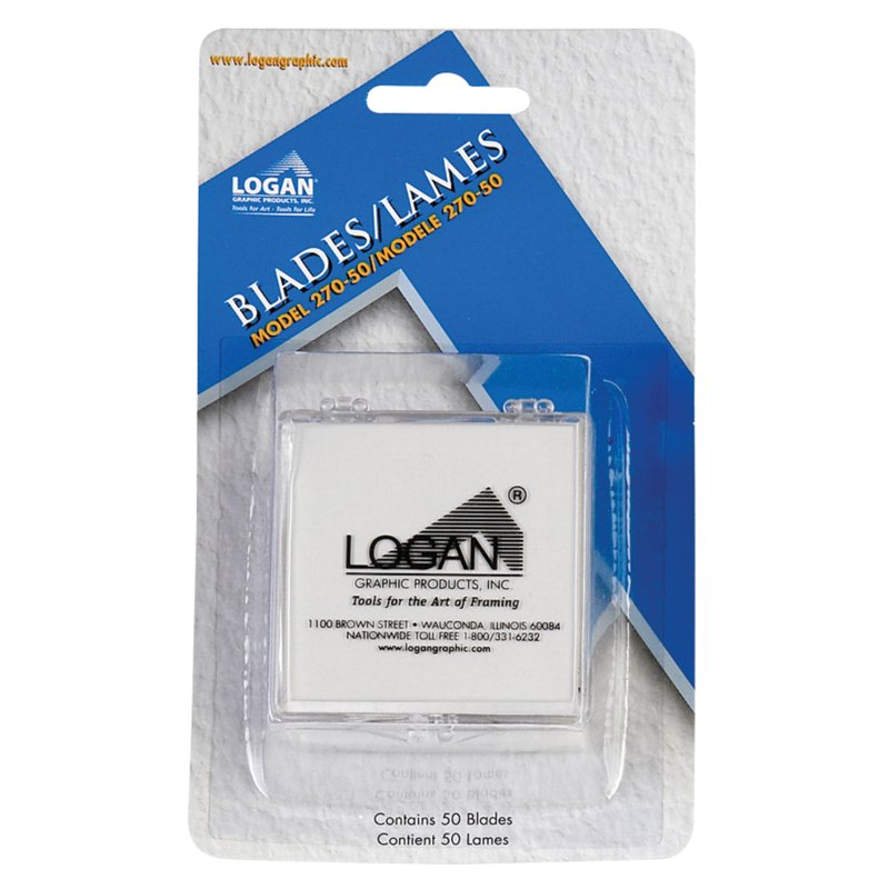 Logan #270 Mat Cutter Replacement Blades 50 Pack for Professional Cutting