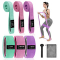 Fabric Resistance Bands Set with Door Anchor - 7 PCS Non-Slip Workout Loop Bands for Home & Gym