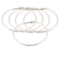 Large Metal Binder Rings 3.3 Inch 5 Pack for Books, Keys, Crafts, Scrapbooking
