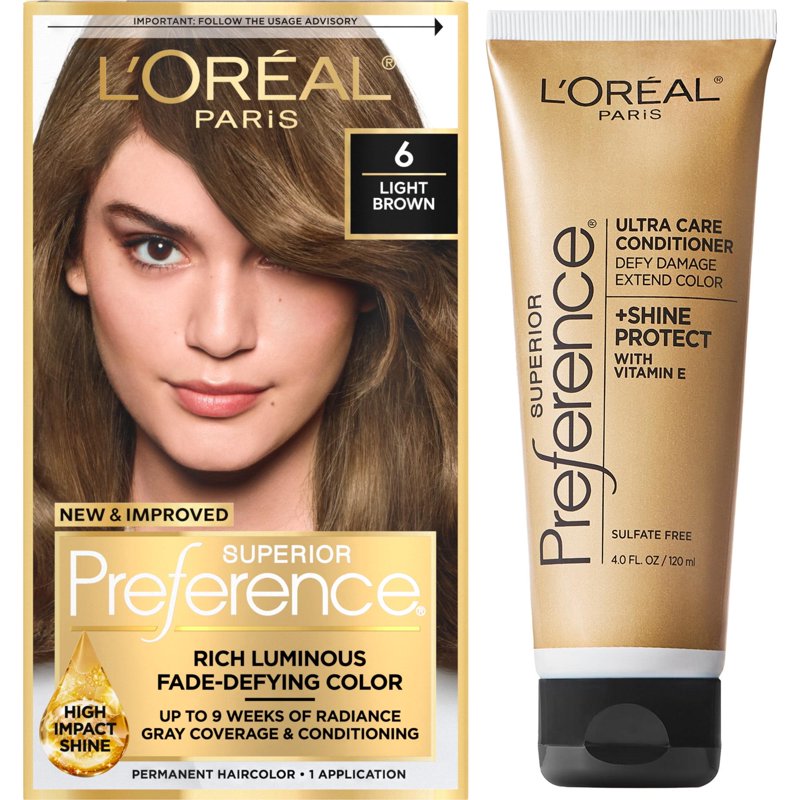 Permanent Hair Color Kit with Conditioner - Multiple Shades & Sizes