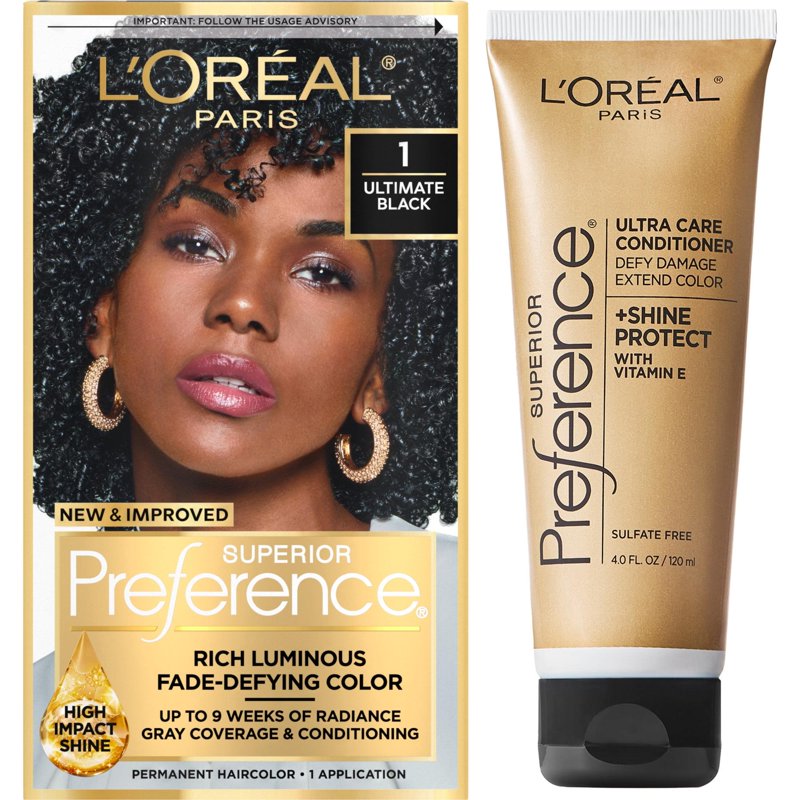 Permanent Hair Color Kit with Conditioner - Multiple Shades & Sizes