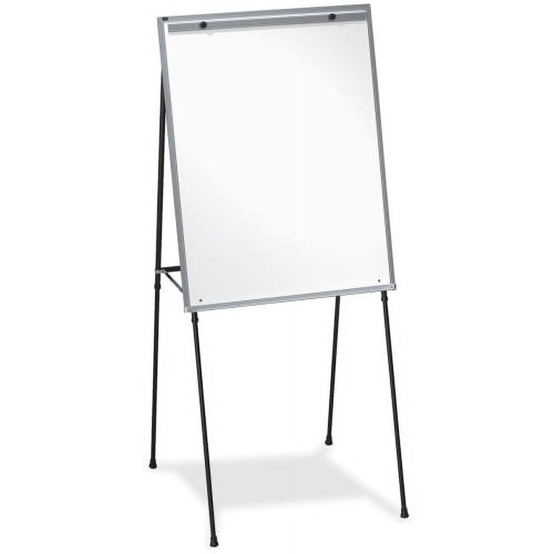 Lorell Adjustable Dry Erase Easel with Magnetic Surface, 28x34, Black