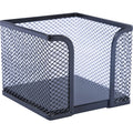 Black Mesh Memo Holder for Notes, Desk Organizer, 3x3 Note Capacity
