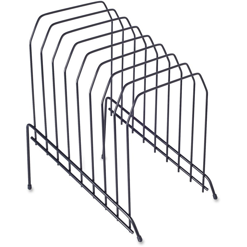 Lorell Wire Vertical File Sorter 8 Sections Desktop Organizer Black
