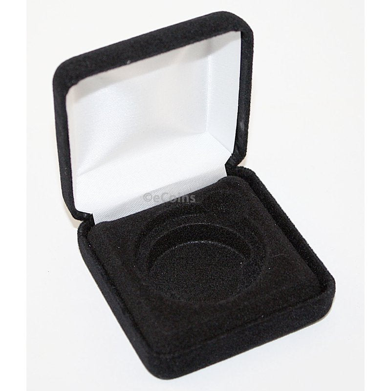 Set of 10 Black Felt Coin Display Gift Boxes for Silver Eagles & Ike Dollars