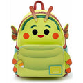 Mini Backpack for Women - The Bugs Life Heimlich Caterpillar Design, Faux Leather, Green