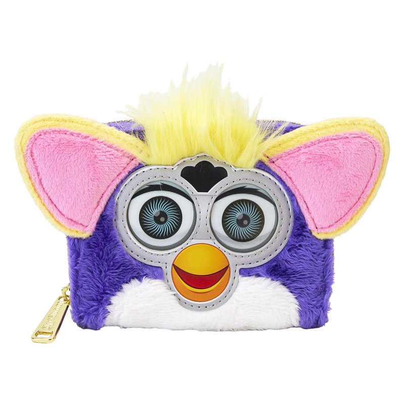 Furby Zip Around Wallet with Faux Fur and Vegan Leather trim - Licensed Collectible