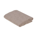 Precut Burlap Fabric Roll with White Screenprint Stripe - Natural Jute Craft Material