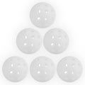 Uxcell Luminous Pickleball Balls 6 Pack - Glow in the Dark, 40-Hole, White (Variation: White) Mesh Bag