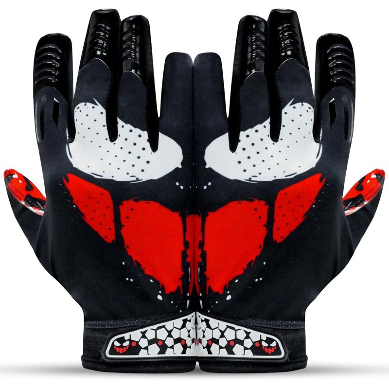 High Grip Football Receiver Gloves for Youth & Adults - Lupine Rage Villain 3.0