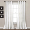 Chevron Geo Window Curtain Panels - Black, Gray & Neutral - 52x84 Inches