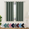 Blackout Curtain Set of 2 - Thermal Insulated Light Blocking Noise-Reducing Drapes for Living Room & Bedroom
