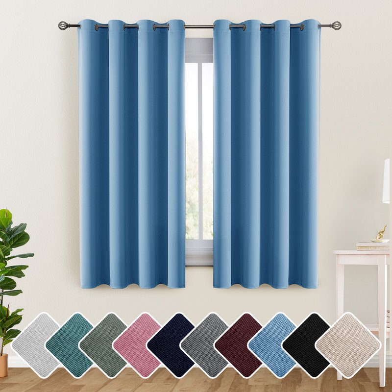 Blackout Curtains Set - Thermal Insulated Room Darkening Drapes for Living Room and Bedroom