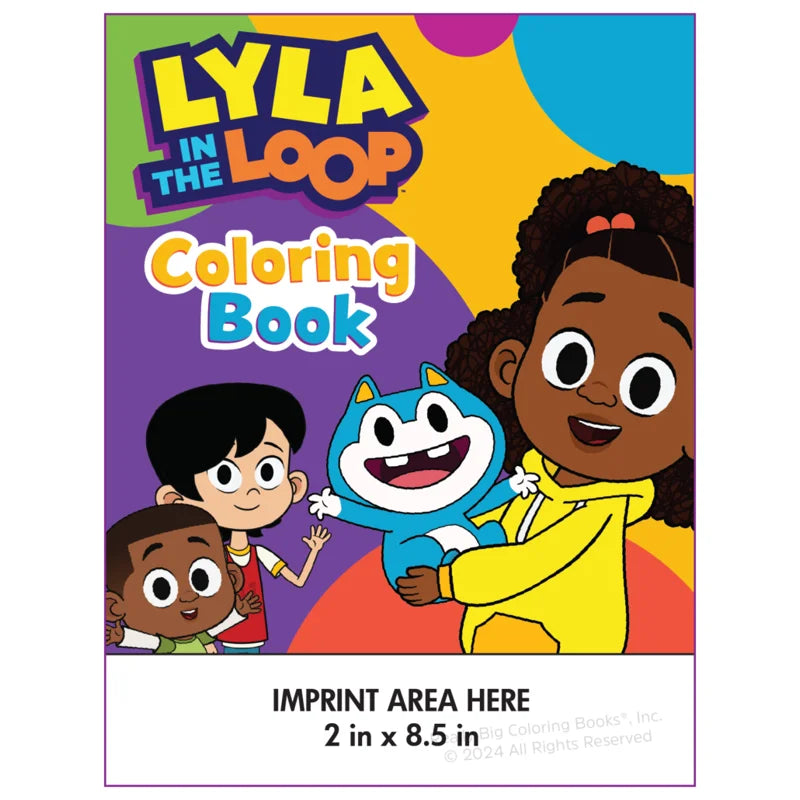 Lyla in the Loop Coloring Book Set - Personalized Kids Activity Gift (25 Copies, 8.5x11)