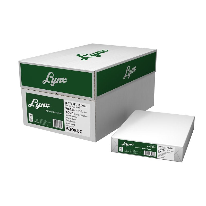Opaque Cover Paper 80 lb. White 8.5 x 11 Inches - 2000 Sheets/Case