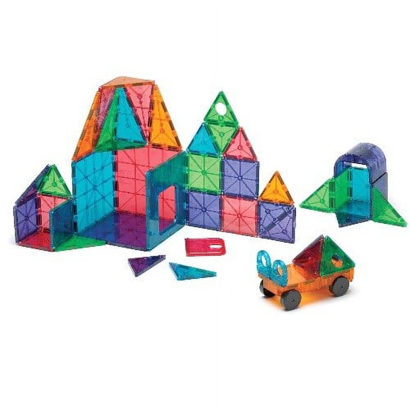 Magna-Tiles Clear Colors 48-Piece Magnetic Building Set for Kids