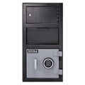 Cash Depository Safe 1.5 Cu. Ft. Steel Two Tone Black Gray Electronic Lock
