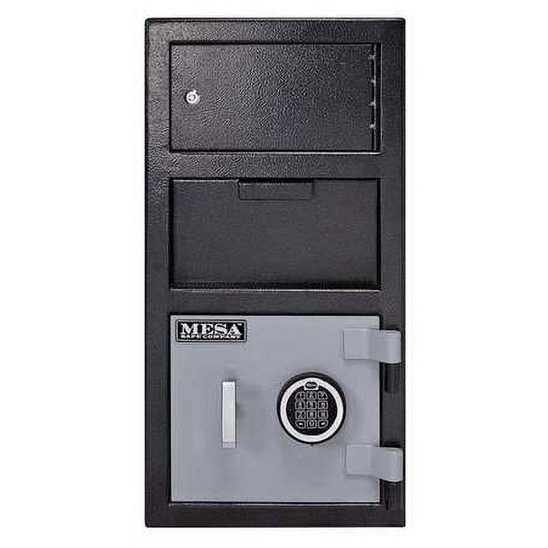 Cash Depository Safe 1.5 Cu. Ft. Steel Two Tone Black Gray Electronic Lock
