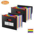 13-Pocket Accordion File Organizer with Labels - Sturdy Document Storage for Office, Home & School