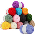 Kids Crochet Kit with Soft Yarn for Beginners - Colorful Hand Knitting Supplies