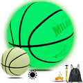 Glow in The Dark Leather Basketball - 29.5 Inch Outdoor Night Game Gift