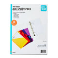 Mini Binder Accessory Set with Zipper Pouch, Dividers & Note Sheets