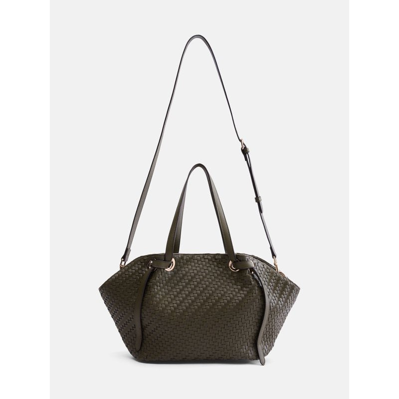 Women’s Mini Clam Tote Bag - Stylish Woven Design, Multiple Colors