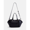 Women's Mini Clam Tote Bag - Stylish Woven Carryall with Inner Pockets