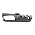 Mitsumoto Sakari Knife Sharpener with Adjustable 14°-24° Angle, 3-Slot Japanese Sharpening System - 27.2cm x 7.5cm x 5.3cm, Black