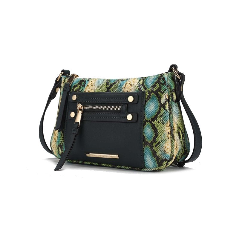 Crossbody Bag for Women Vegan Leather Small Shoulder Bag with Gold Hardware