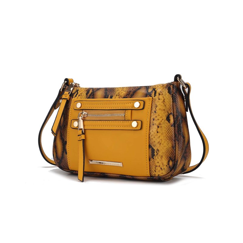 Vegan Leather Crossbody Bag with Gold Hardware - Multiple Colors