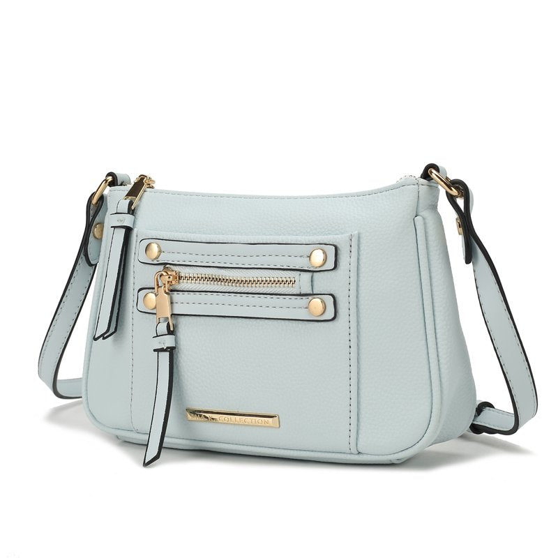 Vegan Leather Crossbody Bag for Women - Stylish Daily Purse with Organized Interior
