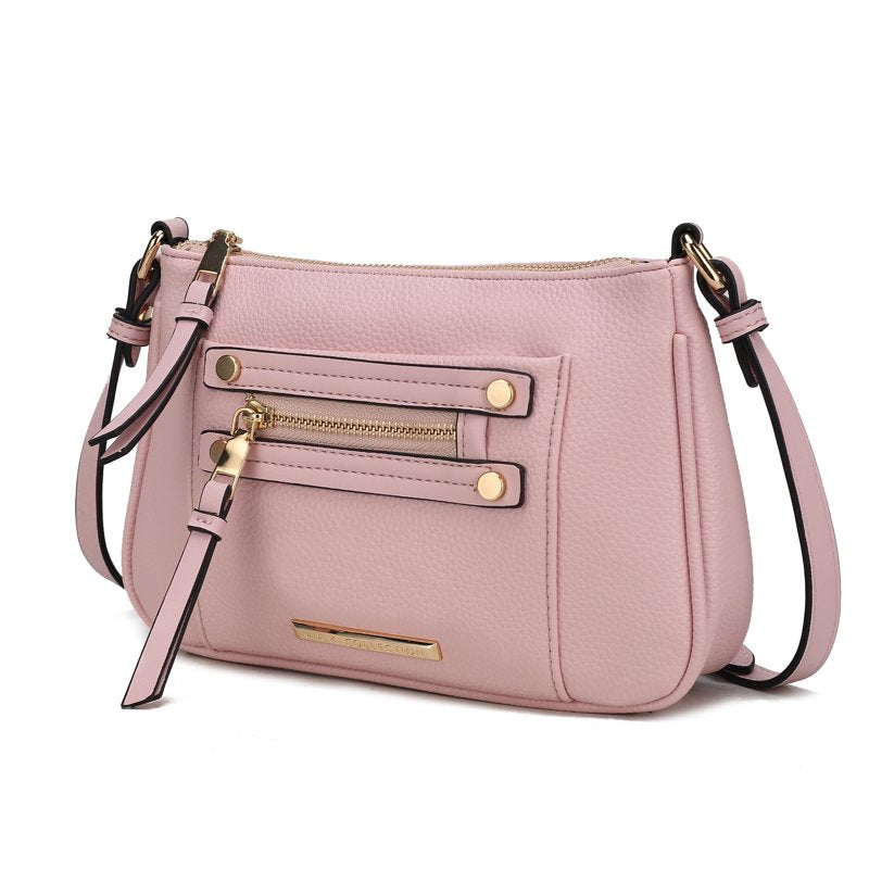 Vegan Leather Crossbody Bag for Women - Compact Daily Shoulder Purse