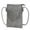 Vegan Leather Crossbody Bag for Women - Elegant Tote with Silver Accents