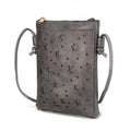 Crossbody Bag for Women - Vegan Leather Handbag with Silver Embellishments
